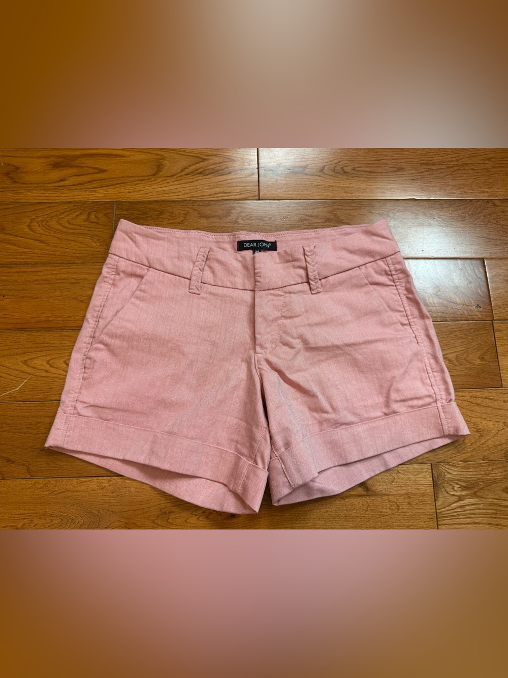 Dear John Cuffed Heathered Red 4” Shorts